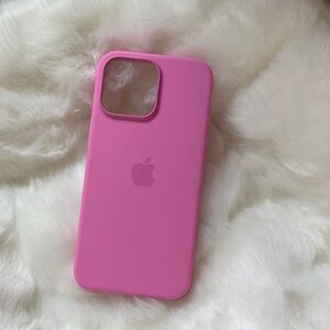 Apple 16 Pro Max Silicone Case with MagSafe Pink Color